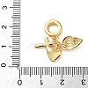 Brass Micro Pave Clear Cubic Zirconia European Dangle Charms KK-D502-13B-G-3