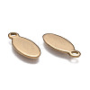 Oval Ion Plating(IP) 304 Stainless Steel Stamping Blank Tag Charms LS-STAS-L159-07G-2