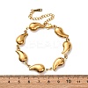 304 Stainless Steel Teardrop Shape Link Bracelets for Women BJEW-L706-05G-5