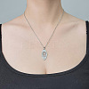 Non-Tarnish 201 Stainless Steel Hollow Sunflower Pendant Necklace NJEW-OY002-26-2