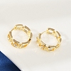 Brass Clear Cubic Zirconia Hoop Earrings EJEW-Q016-02G-5