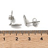 Non-Tarnish 304 Stainless Steel Stud Earring Findings X-STAS-R063-36-3