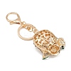 Skull with Rose Alloy Rhinestone Pendant Decoration Keychains LS-KEYC-B019-02-3