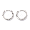 Rack Plating Brass Beaded Huggie Hoop Earrings for Women LS-X-KK-D069-09P-RS-1