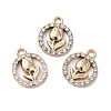 Rack Plating Alloy Crystal Rhinestone Pendants RB-L036-VF875-2-3