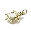 Brass Micro Pave Clear Cubic Zirconia Pendants KK-V010-07G-02-2