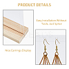 1 Set 10-Hole Vertical Transparent Acrylic Earring Display Stands ODIS-FH0001-16-3