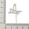 Brass Micro Pave Clear Cubic Zirconia Pendants KK-S386-14P-3