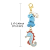 5Pcs Ocean Synthetic Turquoise & Shell & Alloy Enamel Pendant Decorations HJEW-YW00108-3
