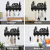 Wood & Iron Wall Mounted Hangers HJEW-WH0055-006-6