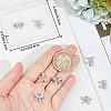 12Pcs Rack Plating Brass Micro Pave Cubic Zirconia Charms ZIRC-BBC0002-60P-3