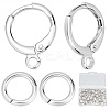 24 Pairs Brass Huggie Hoop Earring Findings DIY-CN0002-20-1
