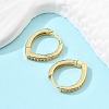 Brass Micro Pave Clear Cubic Zirconia Huggie Hoop Earrings EJEW-A058-26G-4
