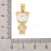 Brass Micro Pave Cubic Zirconia Pendants KK-E108-32G-3