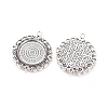 Tibetan Style Pendant Cabochon Settings TIBEP-R129-AS-LF-2