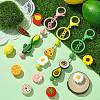 16Pcs 16 Styles Food Grade Eco-Friendly Silicone Focal Beads SIL-CJ0001-27-6