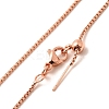 1.5mm Rack Plating Brass Box Chain Adjustable Slider Necklaces for Women Men MAK-L044-35RG-2