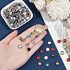 20 Sets 10 Colors 4Pcs Brass & Resin Snap Button BUTT-OC0001-56-3