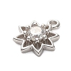 925 Sterling Silver Clear Cubic Zirconia 8-Pointed Star Charms STER-U009-06P-2