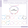 12 Colors Segment Dyed Nylon Thread Cord Bracelets Making BJEW-UN00011-3