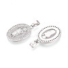 Religion Brass Micro Pave Cubic Zirconia Pendants KK-T073-49P-2
