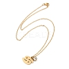 304 Stainless Steel Glass Drill Birth Stone Constellation Pendant Necklaces LS-STAS-D305-08G-D-3