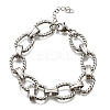 304 Stainless Steel Oval Link Chain Bracelets for Women BJEW-R021-09P-4