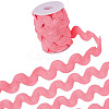 10 Yards Polyester Wavy Fringe Trim Ribbon OCOR-GF0002-49B-1