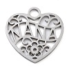 Anti-Tarnish 304 Stainless Steel Pendants STAS-M076-04P-1