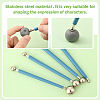 14Pcs 3 Styles Plastic & Wood Double Heads Modeling Clay Sculpting Tools Set TOOL-SP0003-22-3