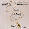 Vintage 304 Stainless Steel and Synthetic Malachite Triangle Pendant Necklaces for Women NT2784-6