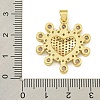 Rack Plating Brass Pave Cubic Zirconia Pendants KK-U029-07G-3