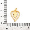 Brass Micro Pave Cubic Zirconia Pendants KK-U033-03G-02-3