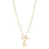 304 Stainless Steel Letter Pendant Necklaces NJEW-LP0001-52E-G-1