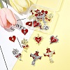 16Pcs 8 Styles Alloy Enamel Pendants FIND-FS0003-88-7