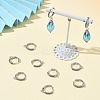 SHEGRACE Brass Micro Pave Clear Cubic Zirconia Hoop Earrings Findings XGR0154P-96P-5