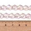 Electroplate Transparent Glass Beads Strands GL-CBA7A17-02A-03-3