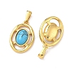 304 Stainless Steel with Synthetic Turquoise Pendants STAS-L309-21D-G-2