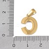 Natural White Shell Alphabet Pendants STAS-M338-02G-C-3