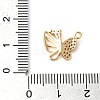 Brass Micro Pave Clear Cubic Zirconia Charms KK-G503-38G-3