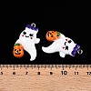 Halloween Opaque Resin Pendants RESI-D055-105P-3