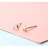 Brass Micro Pave Clear Cubic Zirconia Stud Earrings FS-WGE47D1-21-1