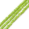 Opaque Solid Color Glass Beads Strands GLAA-N052-01-A08-1