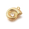 Brass Pave Clear Cubic Zirconia Charms KK-C096-14C-G-2