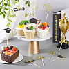 10Pcs Graduation Theme Paper Cake Insert Card Decoration AJEW-WH0270-500A-4