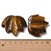 Natural Tiger Eye Carved Pendants G-K353-01J-3
