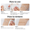 10Pcs Transfer Sticker Proof Removable Temporary Tattoos Stickers DIY-SP0003-65B-07-4