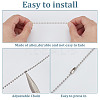 10Pcs 2 Colors Fan 304 Stainless Steel Charms Ceiling Fan Pull Chain Extenders PALLOY-HY00056-3