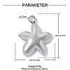304 Stainless Steel Pendants STAS-OY019-48P-2