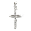 Rack Plating Brass Micro Pave Cubic Zirconia Pendants KK-K392-44P-1